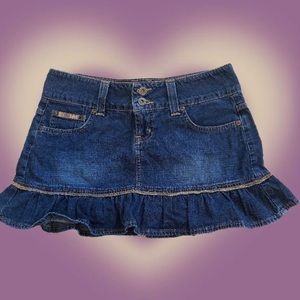 lei y2k pleated denim skirt